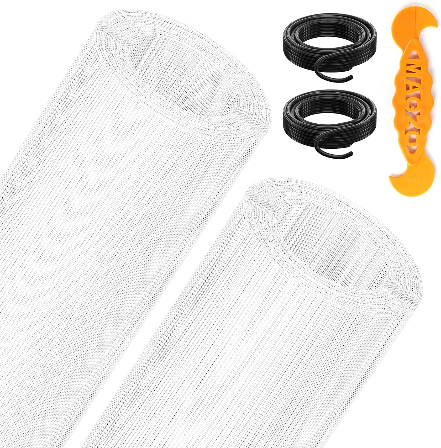 2-Pack 48x99 Inch Window & Door Screen Kit with Retaining Spline (65.6 Sq Ft)