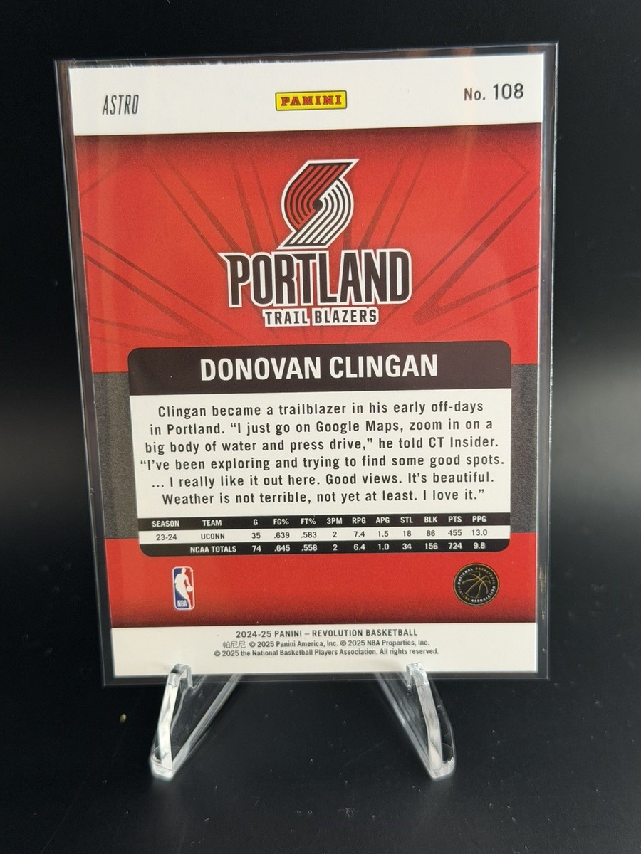 2024-25 Panini Revolution - Rookies Donovan Clingan #108 Astro (RC