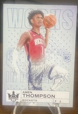 2023-24 Panini Court Kings - Works in Progress Amen Thompson #12 Ruby /149 (RC)