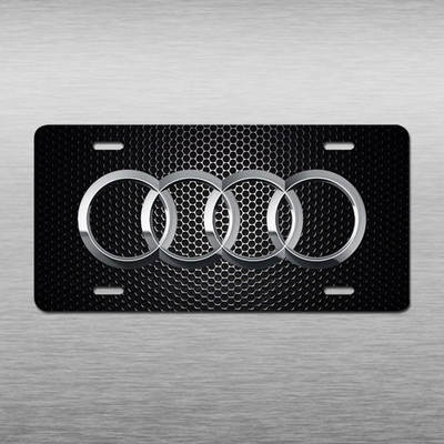 #ad #ad Black Audi A3 A4 A5 Q3 Q5 Q7 Vehicle License Plate Art Novelty Car Auto Tag $14.98
