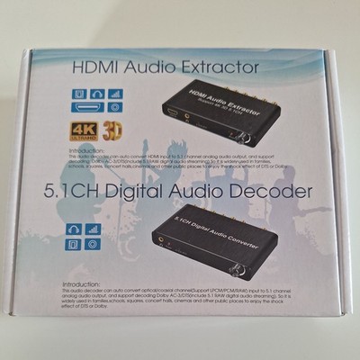 HDMI Audio Extractor 5.1 Digital Audio Decoder Support 4k 3D