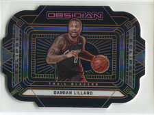 2020-21 Obsidian Damian Lillard /35 Orange Etch Eclipse Die Cut Blazers Bucks #2