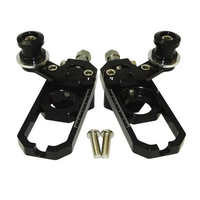 Black Rear Chain Adjusters Tensioners For KAWASAKI Ninja ZX-6R ZX636 2005-2023 - Bild 1 von 4