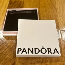 PANDORA Jewelry Shopping Gift / Storage Chain Bracelet Necklace Box With Ribbon