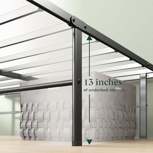 ZINUS RUMI 14" TWIN METAL BED FRAME, QUICK ASSEMBLY, ZU-FSSSB6ZC-14T - BLACK
