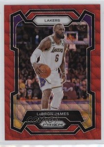 2023-24 Panini Prizm Ruby Wave Prizm LeBron James #63