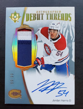 2022-23 Ultimate Collection Jordan Harris Autographed Debut Threads 69/99 Habs