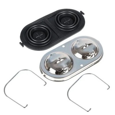  Master Cylinder Cover Chrome w/Bails and Gaskets Replacement for 1967-1982 