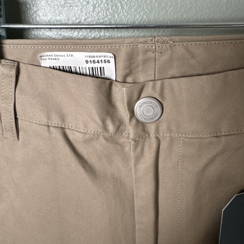 Bonobos Mens Size 34X30 Washed Chino Pants Straight Leg Cotton Mid Rise Tan NWT - Imagen 14 de 14
