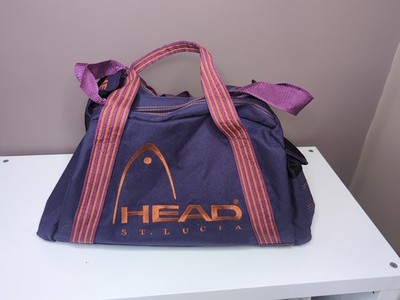 Vintage Kopf Seesack Sport Reise Fitness blau orange St Lucia Weekender Reisetasche