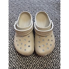 Crocs Classic Clogs Kids Size J3 Bone Beige Slip On Water Summer Shoes Washable