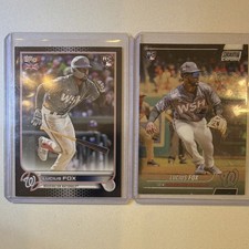 Topps Stadium Club Chrome Lucius Fox Washington Nationals Rookie 2 Card Lot 2022
