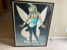 HUGH HEFNER AUTOGRAPHED SIGNED PLAYBOY BUNNY PAINTING BY VICTORIA FULLER AP 4/5
