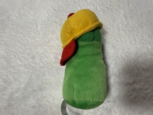 VINTAGE LYRICK PLUSH VEGGIETALES 6" JUNIOR ASPARAGUS GREEN WITH YELLOW RED HAT - Picture 5 of 11