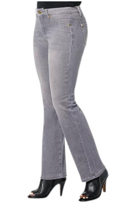 IMAN Global Chic Women's Perfect Fit360 Slim Bootcut Jean Washed Gray