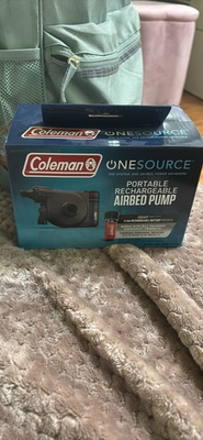 #ad Coleman OneSource Portable Rechargeable Air Bed Pump NIB Sealed Box $60.00