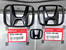 3pcs Black Steering Front Rear Emblem H Badge For Honda Accord Sedan 2018-22