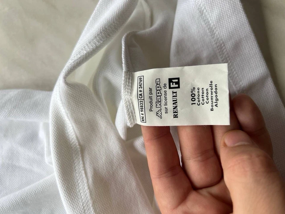 Formula 1 Renault F1 Team Spirit Racing Polo Shirt White Men's Sz M Alonso Vibes - Image 4 of 4