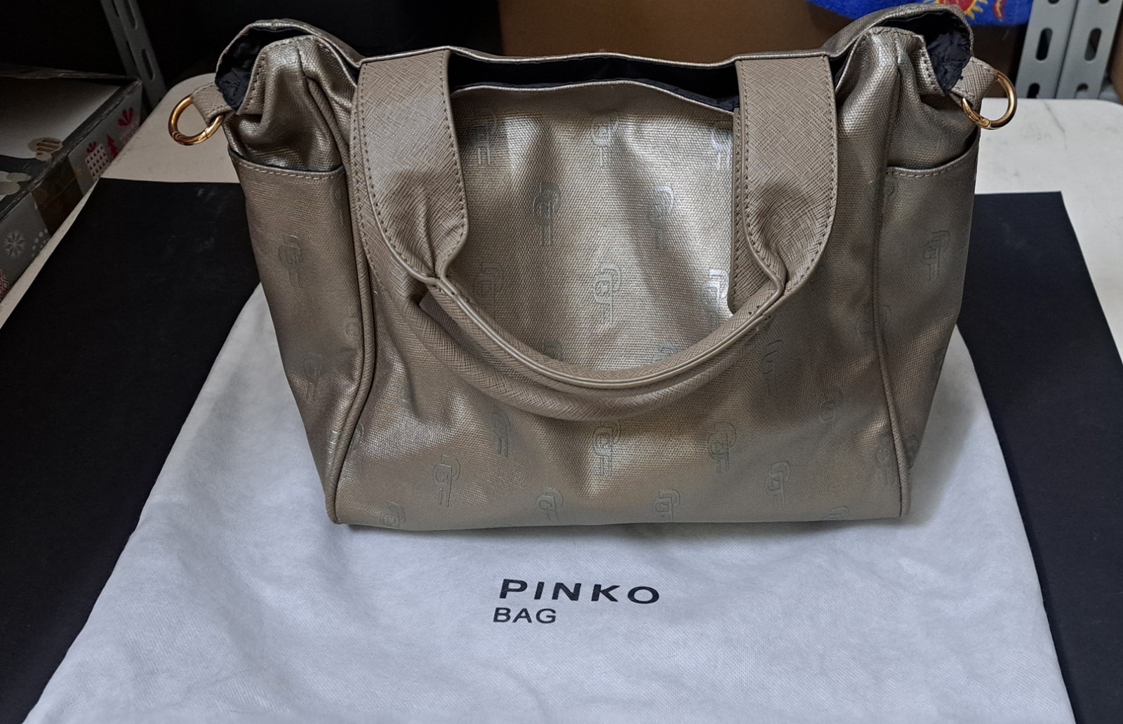 Borsa Pinko Bag 35x14x28 colore grigio- ottime condizioni