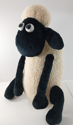 Vintage 1989 Wallace And Gromit SHAUN THE SHEEP Large 19'' Plush Toy CLEAN! RARE!