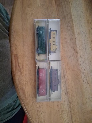 (4) Minitrix N Scale Train cars