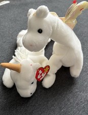 Ty Beanie Babies Mystic The Unicorn (4007) And Magic The Dragon (4088)