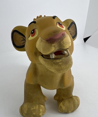 Friskies Simba The Lion King Dog Squeaker Squeaky Toy; 20cm Used; Marked Dirty
