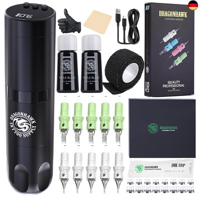 X3 Tattoo Maschine Set kabellose tätowiermaschine Rotary Tattoo Pen Gun 1500mAh 