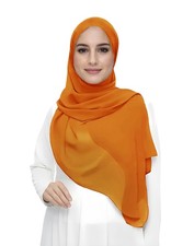 Premium Chiffon Hijab Head Scarf Shawl Wrap for Muslim Women Lightweight