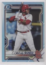 2021 Bowman Draft Chrome Sky Blue Refractor Malcom Nunez #BDC-56 0qf8