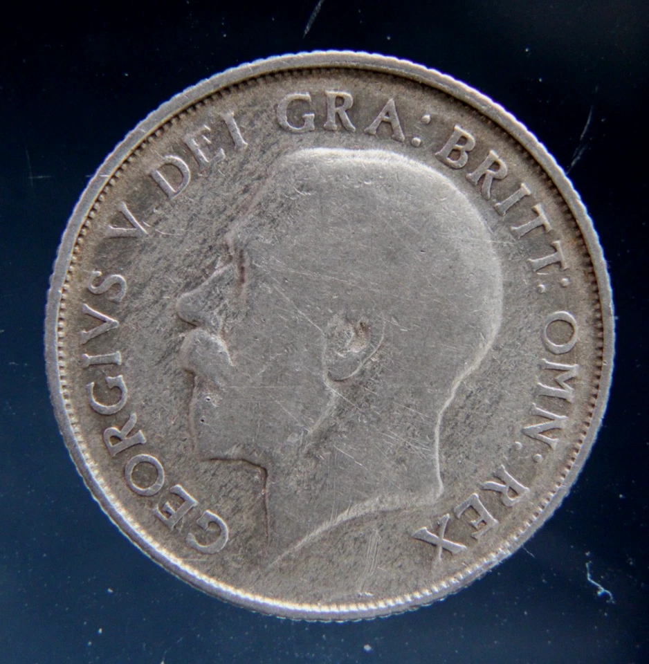 Great Britain, 1 Shilling 1922 silver coin 0.500,#2 - Image 2 of 2