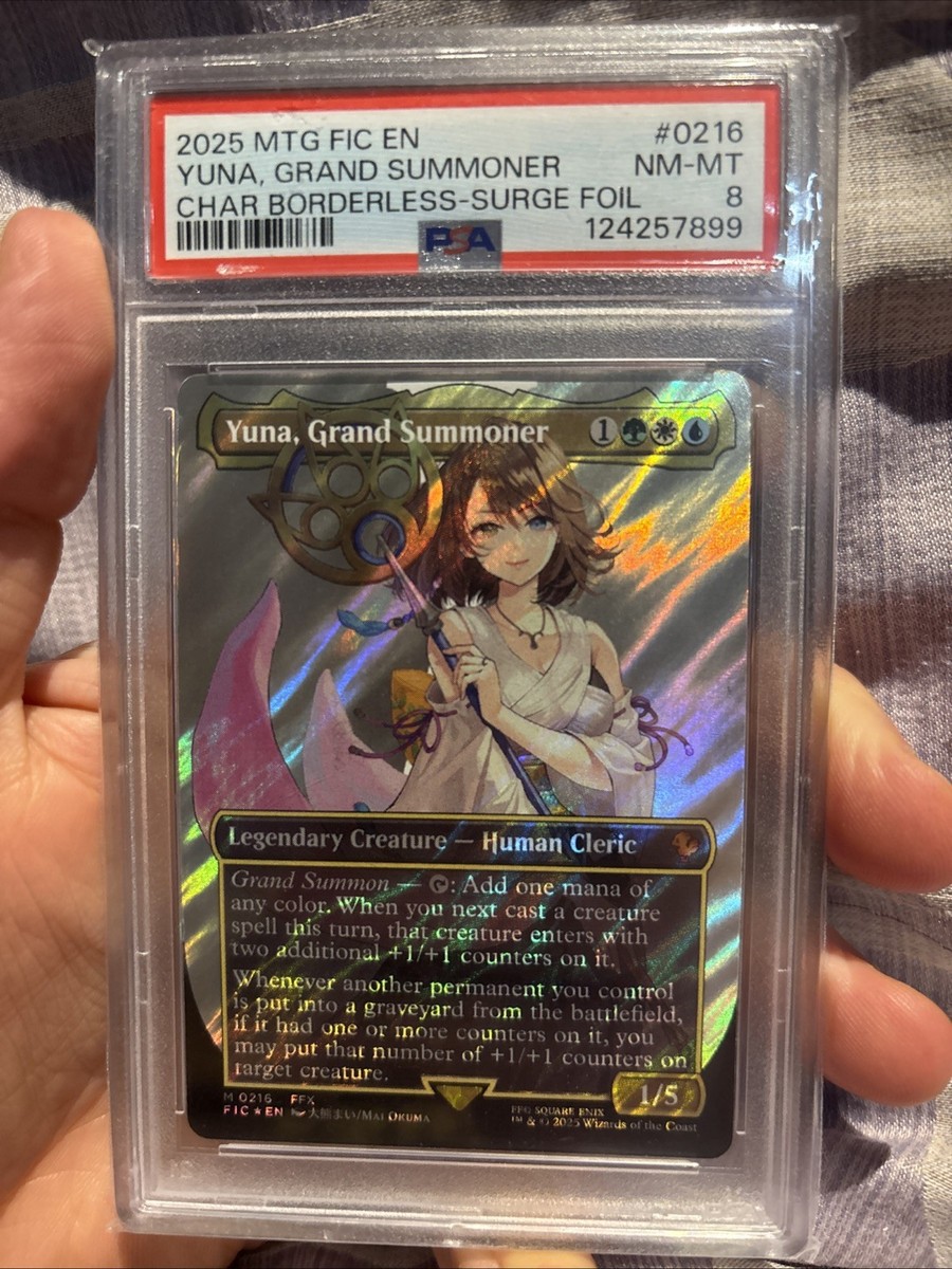 Yuna, Grand Summoner (Borderless) (Surge Foil) Commander: Final