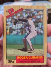 1987 Topps #1 '86 Record Breaker Roger Clemens Boston Red Sox