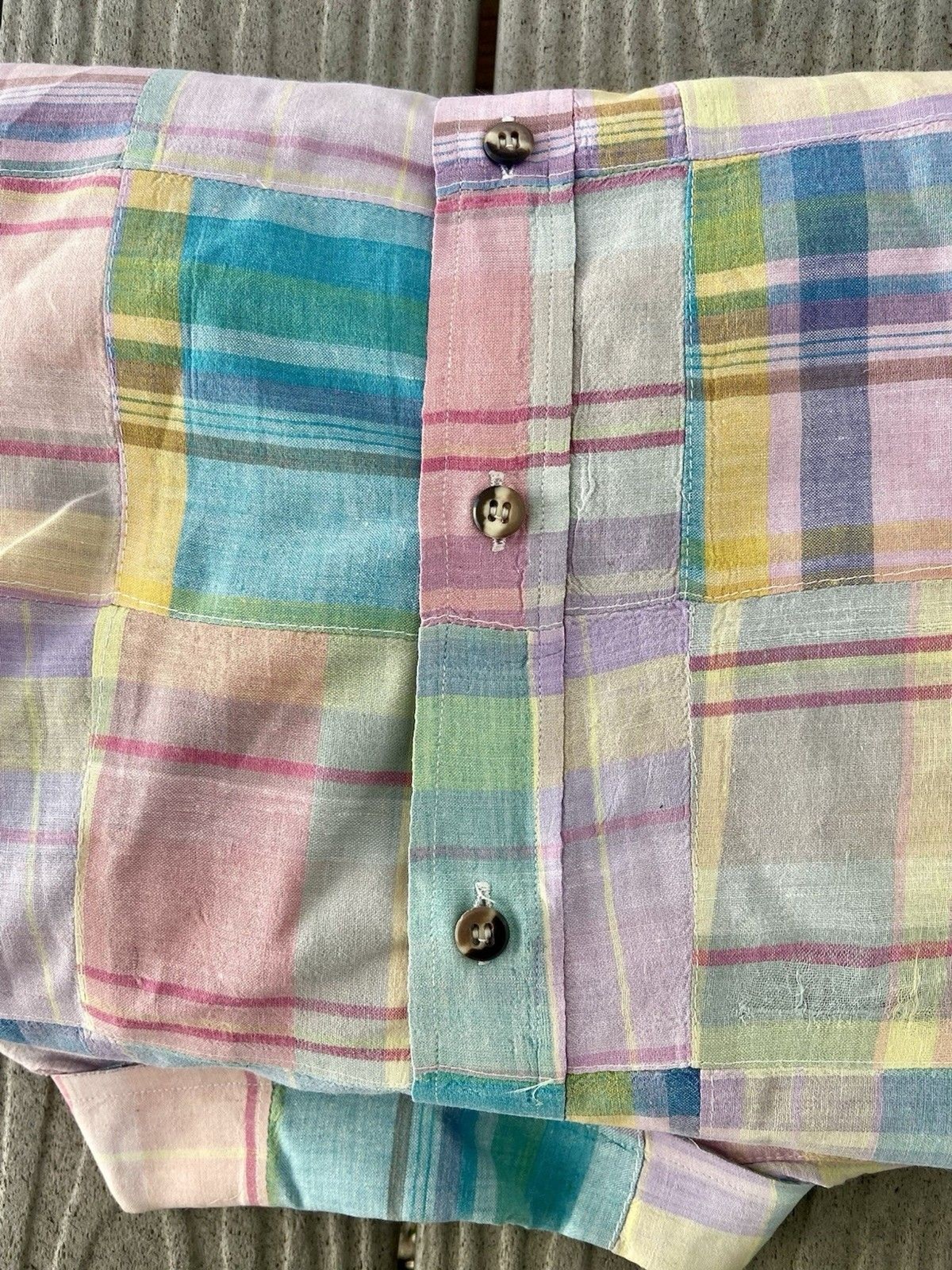Duck Head Madras Patchwork Button Down Shirt Mens… - image 15