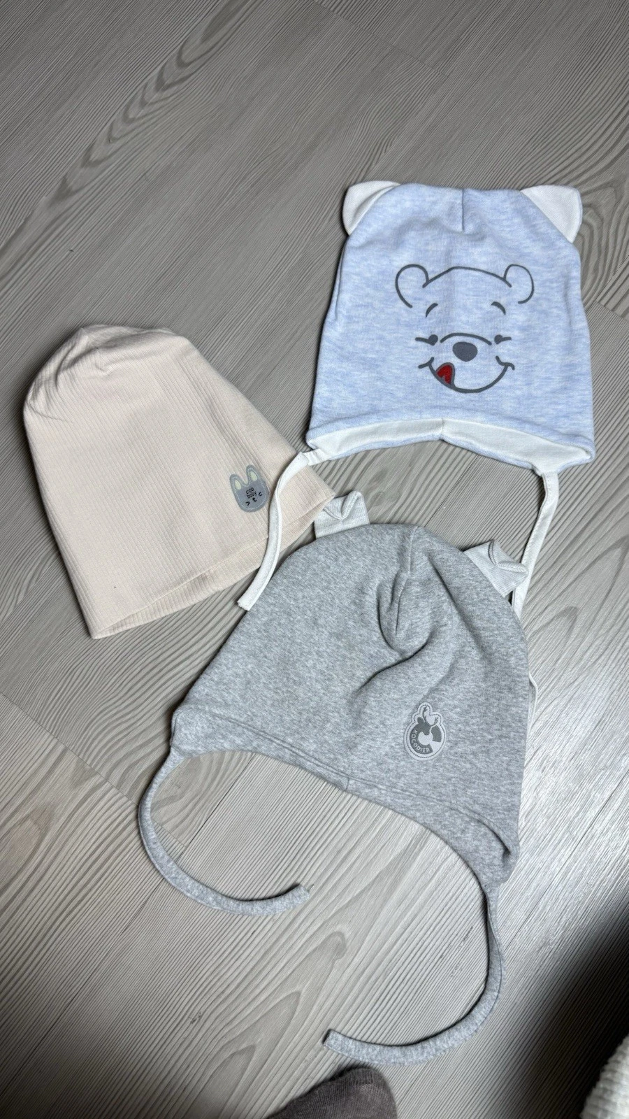 Baby Beanie Hat Set 3pcs Newborn Infant 100% Cotton Soft Turkey Made