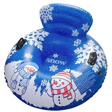 "47"" Inflatable Snow Tube Sled Heavy Duty PVC Handles Winter Snow Ride Outdoor"