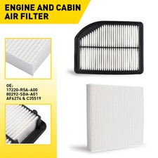 Engine and Cabin Air Filte Combo Set For 2012-14 Honda CRV 2.4L 17220-R5A-A00
