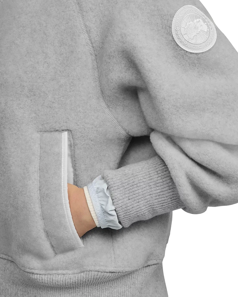 Canada Goose V7623 Womens Silverbirch Heather Chilliwack Fleece Bomber Size S - Image 2 of 4