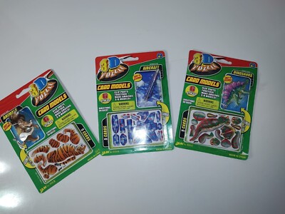 Ja-Ru 3D Puzzle Card Models #445B. 445A, 455C-(2 Sealed -1 open Missing ...