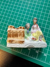 Made In Japan Small Ash Tray 4.25”x2.0”x3.5" Two Ladies