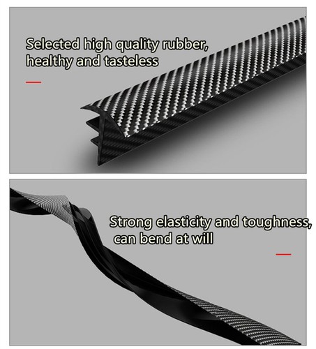 Carbon Fiber Rubber Car Dashboard Windshield Gap Sealing Strip Auto Accessories - Picture 8 of 15