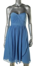 JENNY YOO 'Keira' ~ Blue Sweetheart Chiffon Convertible Formal Dress 4 NEW $260