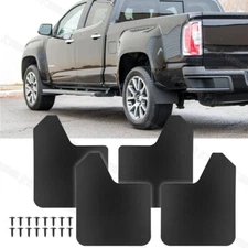 For 15-22 GMC Canyon Chevy Colorado 4X Wide Mud Flaps Splash Guard Mudguard BLK
