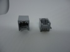 2Pcs Phone RJ11 Port Jack Modular Connector Telephone PCB DIP 4Pins 6P4C Housing