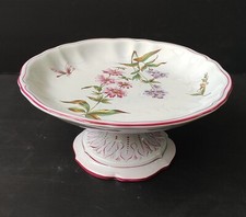 COMPOTIER COUPE A FRUIT FAIENCE KG LUNEVILLE DECOR LIBELLULE D'APRES GALLE