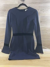 8 Contemporary Essentials Wardrobe Navy Blue Pencil Dress Small