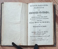 Original 1792: W. F. Gerken: Periodisch-Synk. Tabellen zur Universal-Geschichte