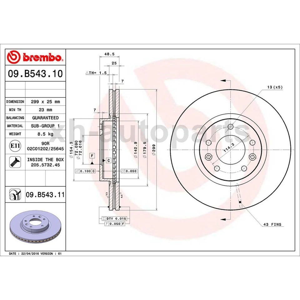 Compatível com 2006 2007 2008 2009 2010 2011 2012 Ford Fusion 3X pastilhas de freio rotor de freio - Imagem 4 de 4