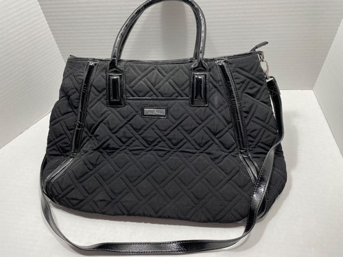 vera bradley black tote microfiber