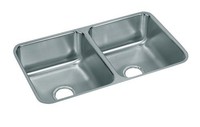 Elkay Eluh3118 Gourmet Lustertone Undermount Sink, Stainless Steel, Lustertone Elkay Eluh3118 Gourmet Lustertone Undermount Sink, Stainless Steel, Lustertone